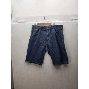 Blue Tab Mens Denim Jean Shorts Size 40 Relaxed Fit 100% Cotton Dark Wash Back P